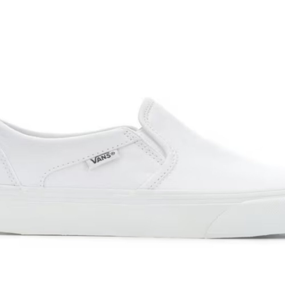 New in Box- White Vans Asher slip-ons size 6.5 Women's